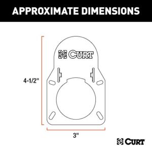 CURT 55417 Truck Bed 7-Way Opening Cover Plate, Compatible with Chevrolet, GMC