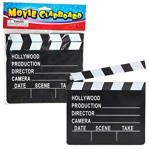 Movie Clapboard Hollywood Movie Film Theme Party Decorations, Academy Awards 7"x 8" (2-Pack)