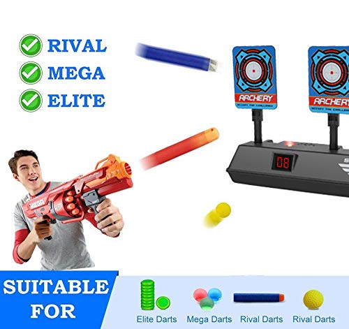 Electronic Shooting Target for Nerf Guns, Auto Reset Digital Scoring Targets for Shooting for Kids, Ideal Toys for 3 4 5 6 7 8 9 10+ Year Old Boys and Girls, Stocking Stuffers for Kids