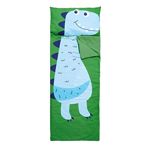 Amazon Basics Kids Ultra-Soft Light-Weight Indoor Slumber Sleeping Bag - Dinosaur