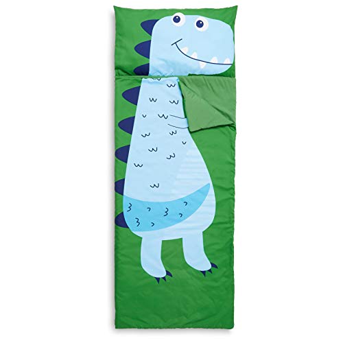 Amazon Basics Kids Ultra-Soft Light-Weight Indoor Slumber Sleeping Bag - Dinosaur