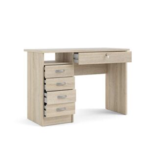 Tvilum, Oak Structure Walden Desk with 5 Drawers