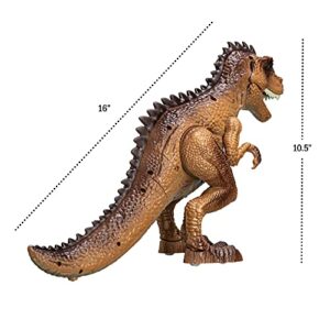 Greenbo Dinosaur Toys Jurassic T Rex Battle Attack Shooting Action Figure Multifunction Realistic Cool Walking RC Tyrannosaurus Rex Toy Good Dinosaur Toys for Kids Boys Girls 3up