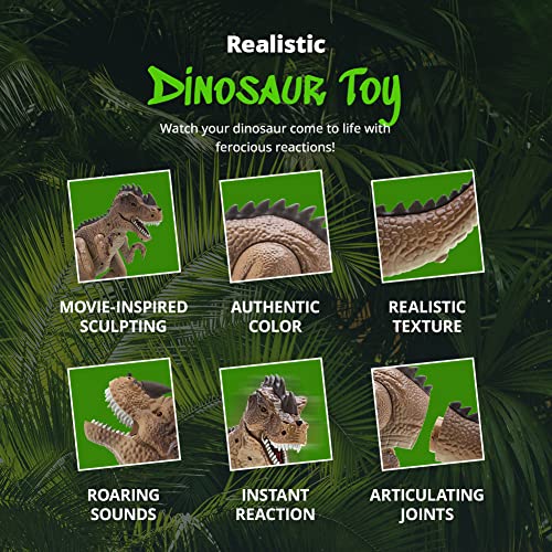 Greenbo Dinosaur Toys Jurassic T Rex Battle Attack Shooting Action Figure Multifunction Realistic Cool Walking RC Tyrannosaurus Rex Toy Good Dinosaur Toys for Kids Boys Girls 3up