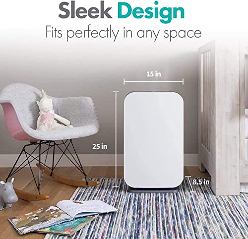 Alen BreatheSmart 45i HEPA Air Purifier With VOC/Smoke Filter, Absorbs Heavy VOCs from Cigarette and Wildfire Smoke. Captures Allergens, Dust, and Mold. Bedrooms, and other rooms up to 800 sq. ft.