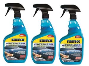 rain-x 620100-3pk waterless car wash & rain repellent, 23 oz (pack of 3)