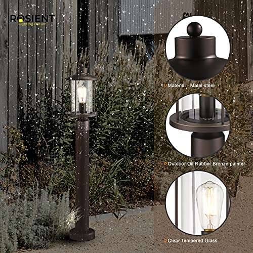 Rosient Outdoor Post Lights, Exterior Post Lantern, Outdoor Pillar Lights, Porch Post Lighting