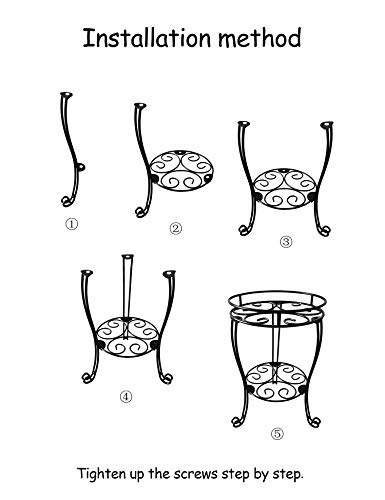 TREEZITEK 18.9inch Tall Plant Stand for Flower Pot Heavy Duty Potted Holder Indoor Outdoor Metal Rustproof Iron Garden Container Round Supports Rack