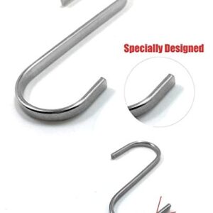 Lemonfilter 10 Pack S Shaped Hooks Stainless Steel S Hanging Hooks Heavy-Duty Hangers for Kitchen Bedroom and Office