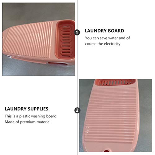 YARNOW Plastic Underwear Washboard with Soap Box Mini Hand Washing Machine Washboard for Laundry Personal Clothes Kids Shirt Underwear Washing Tool Pink