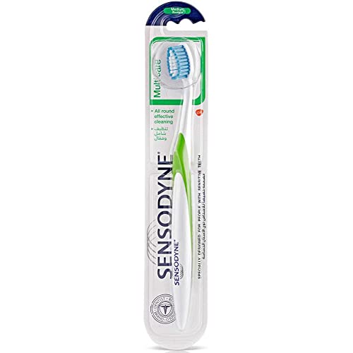 SENSODYNE MultiCare Medium Toothbrush Design for Sensitive Teeth Improved Version of Sensodyne Precision Toothbrush