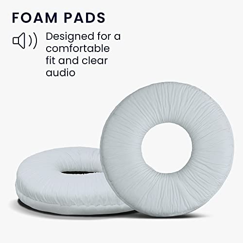 kwmobile Ear Pads Compatible with Sony MDR-ZX110 / MDR-ZX310 Earpads - 2X Replacement for Headphones - White