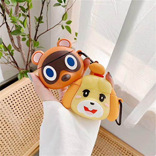 Jowhep Case for AirPod 2/1 Cartoon Design Cute Silicone Cover with Keychain Fashion Funny Soft Protective Skin for Air Pods 2&1 Girls Boys Kawaii Animal Shell Fun Cases for AirPods 1/2 Big Eye Dog