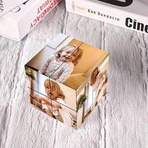 Photo Rubix Cube Photo Cubes for Pictures 9 Photos Frame Personalized Multiphoto Frame Block Photo Gifts Custom Home Office Desk Decor Multiphoto Cube for Boys Girls Friends Kids