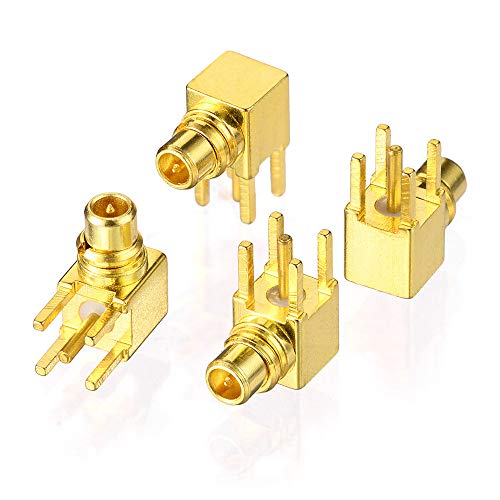 Superbat MMCX Plug Male Connectors MMCX PCB Connectors 4 Pins Earphone Repair/Upgrade Parts Gold-Plated for Shure Earphone Cable Repair Earphone Upgrade Custom IEM (4 pcs)