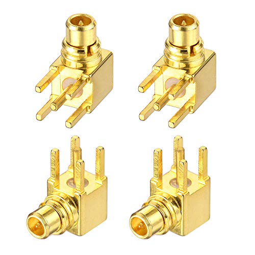 Superbat MMCX Plug Male Connectors MMCX PCB Connectors 4 Pins Earphone Repair/Upgrade Parts Gold-Plated for Shure Earphone Cable Repair Earphone Upgrade Custom IEM (4 pcs)