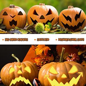 JUSTOTRY Simple & Safe Pumpkin Carving Kit for Kids, Halloween Stainless Steel Pumpkin Carving Tools, Non-knife Pumpkin Carving Stencils, Pumpkin Carving Sets for Adults, Pumpkin Carver, Durable