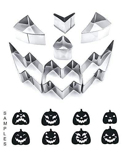 JUSTOTRY Simple & Safe Pumpkin Carving Kit for Kids, Halloween Stainless Steel Pumpkin Carving Tools, Non-knife Pumpkin Carving Stencils, Pumpkin Carving Sets for Adults, Pumpkin Carver, Durable