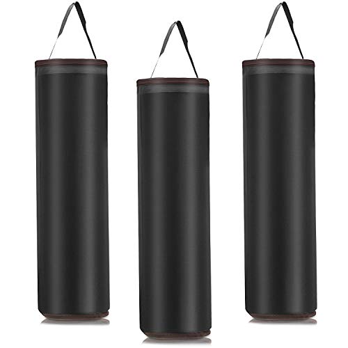 Outus 3 Pieces Plastic Bag Holder Folding Hanging Storage Grocery Bag Trash Bags Holder Organizer (Black)