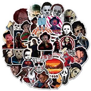 200 pcs horror stickers, vinyl waterproof laptop decals water bottle stickers, horror movie theme decor halloween stickers scary gift for teens adults (horror stickers-02)