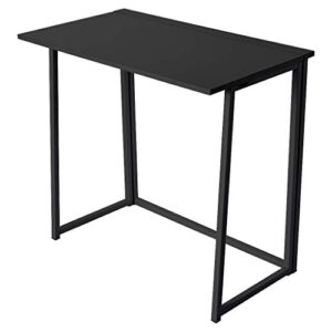 simpleness study desk folding laptop table for home office desk, efficient home laptop notebook computer desk,bedroom and living room desk (31.5x17.7x29.1inches, black)