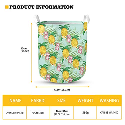 Coloranimal Collapsible Laundry Baskets-Extra Large Yellow Sunflower Laundry Basket for Women Girls Gift-Dirty Clothes Storage Washing Case with Round Tall Removable Laundry Hampers