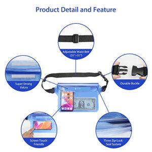 Syncwire IPX8 Waterproof Phone Pouch with Lanyard 2 Pack & IP68 Waterproof Fanny Bag with Adjustable Waist Strap 2 Pack for iPhone Samsung Galaxy and More, Beach Accessories, vacation must haves