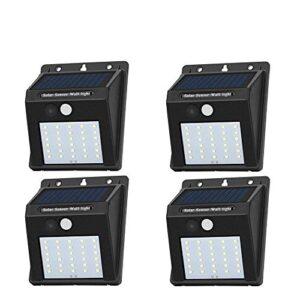 solar sensor lights outdoor 30 led waterproof security solar motion sensor wall lights for fence patio deck yard garden with motion activated auto on/off