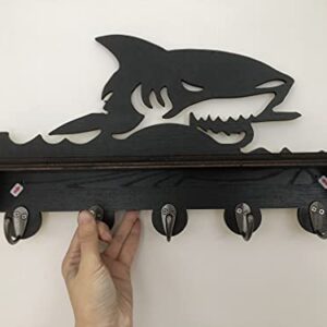Hook with Shelf Hanger for Clothes Hanger for Coats Hats The Shallows Shark Protective Animals Great Movie Peripheral Product DIY Design Gift for Girlfriend Boyfriend Wild Life
