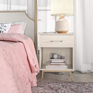 little seeds monarch hill clementine white nightstand, ivory oak