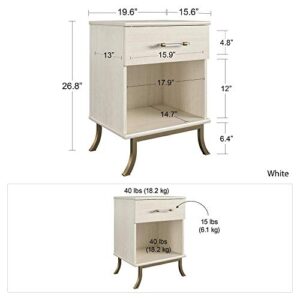 Little Seeds Monarch Hill Clementine White Nightstand, Ivory Oak