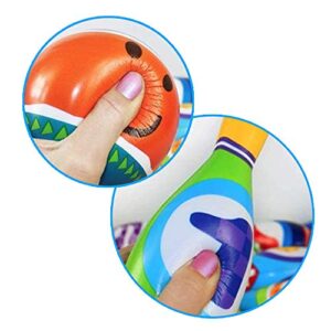 STJOYOPY Kids Bowling Set Toddler Indoor Active Play Game Educational Toys 10 Soft Foam Pins & 2 Balls Developmental Toys Sport Gift for Boys Girls Age 3+