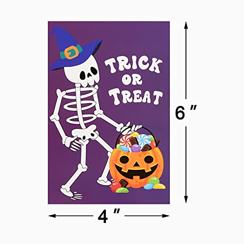 OUNENO 12 Pack Halloween Greeting Cards with Envelopes for Trick-or-Treat Party Favors, 4 Designs, 4 x 6 inches