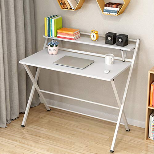 NDGDGA Gaming Desk, Writing Computer Desk, Home Office Writing Table, Folding Laptop Table for Home Study Office, Notebook Desk Desktop, Gamer Workstation (White, 31.5 x 19.7 x 28.5 inches)