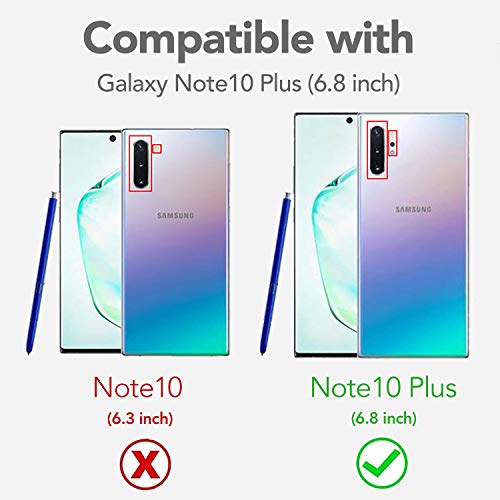 KSELF Case for Samsung Galaxy Note 10 Plus Case With Screen Protector, Full Body Protective Hybrid Dual layer Shockproof Acrylic Back Case Cover for Galaxy Note 10 Plus 5G 6.8 inch (Purple Light Blue)