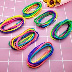 10 Pieces Cats Cradle String Finger Game String String Hand Game Finger Rope 63 Inch Long, Rainbow Color