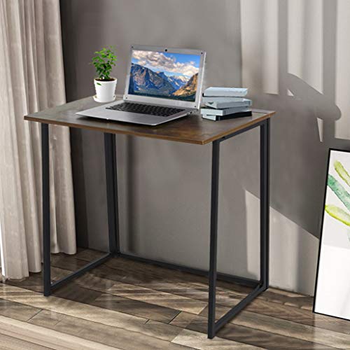 Desktop Home Computer Desk, Modern Simple Office Writing Study PC Laptop Table Multipurpose Workstation with Drawer & Shelves for Bedroom, Living Room, Study Room (US Direct, Vintage)