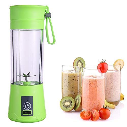 JTJxop Personal Size Blender Smoothies and Shakes, Single Serve Mini Blender, Mini Blender, with Six Blades, 4400mah USB Rechargeable, Sports,Travel,Gym