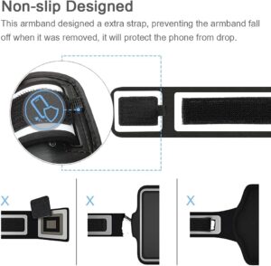 iphone 13 mini, 12 mini armband, jemache water resistant gym workouts running phone arm band for iphone 13mini, 12mini (black)