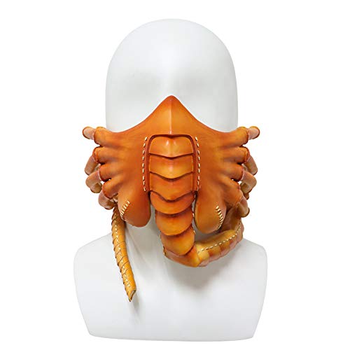 Kuberas Alien Facehugger Mask Creepy Face Hugger Halloween Costume Prop Scary Claws Insect Gold