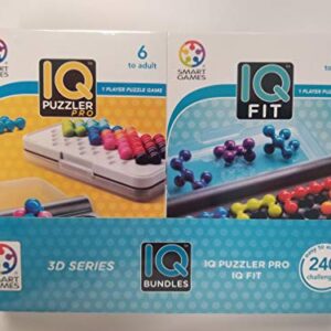 SmartGames IQ Bundles 3D Series: IQ Puzzler Pro & IQ Fit 240 Challenges for Ages 6-Adult
