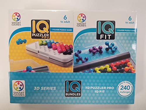 SmartGames IQ Bundles 3D Series: IQ Puzzler Pro & IQ Fit 240 Challenges for Ages 6-Adult