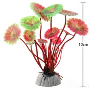 10Pcs Artificial Aquarium Plants, Small Size 2 to 4.5 inch Approximate Height Fish Tank Decorations Home Décor Plastic