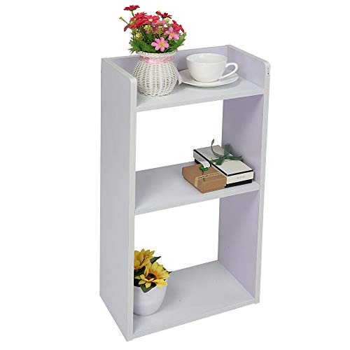 3-Tier Open Shelf Bookcase Simple Floor Bedroom Shelf Creatives Free Combination Small Bookshelf