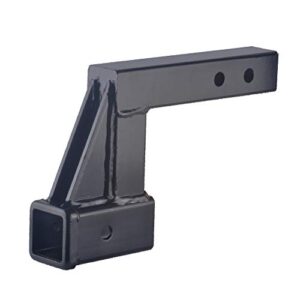 Towever SP84123 Hitch Extension Bar 7" & 9" Length 6.25" Rise with 5/8 inch Hitch Receiver Lock