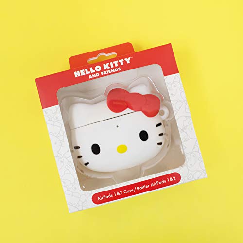 iFace Hello Kitty & Friends Cute AirPods Case Compatible with 1st / 2nd Gen. - Silicone Protective Cover [Carabiner Clip Included] [Wireless Charging Compatible Cover] - Hello Kitty