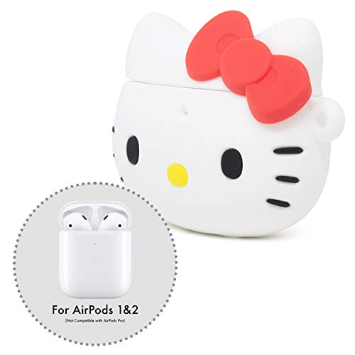 iFace Hello Kitty & Friends Cute AirPods Case Compatible with 1st / 2nd Gen. - Silicone Protective Cover [Carabiner Clip Included] [Wireless Charging Compatible Cover] - Hello Kitty