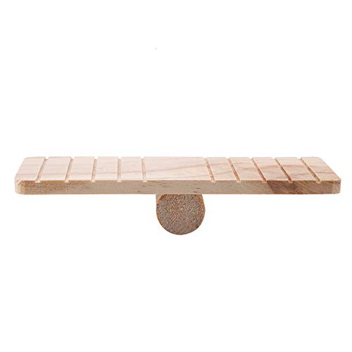 Pet Wooden Seesaw Bridge Toy Hamster Platform Small Pet Cage Platform for Guinea Pig Mouse Gerbil Chinchilla