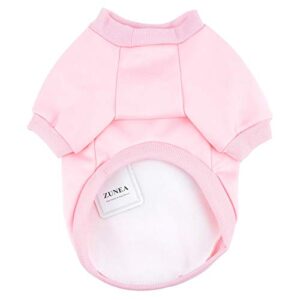 Zunea Pet Dog Cat Winter Coat for Small Dogs Puppy Jacket Clothes Soft Warm Cotton Padded Pullover Sweater Chihuahua Sweatshirt Yorkshire Clothing Apparel Pink XXL