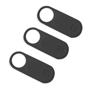 hovtoil 3pcs webcam cover ultra thin webcam cover camera slider privacy protect shield compatible with phone pc security cameras cover black